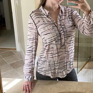 Rebecca Taylor Zebra Stripe Blouse